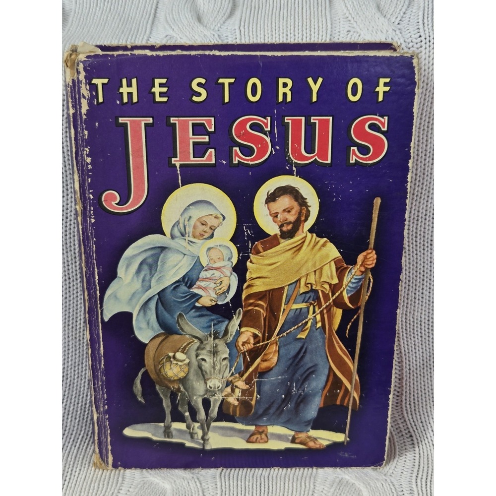 The Story Of Jesus Children Illustrated Bible Whitman VTG 1941 Hardcover Book